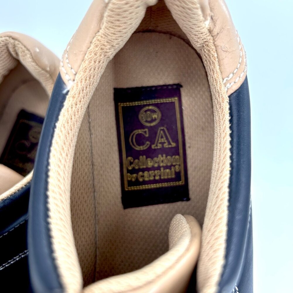 CA COLLECTION BY CARRINI BLACK TAN LEATHER SHOES - 10W - Picture 8 of 12